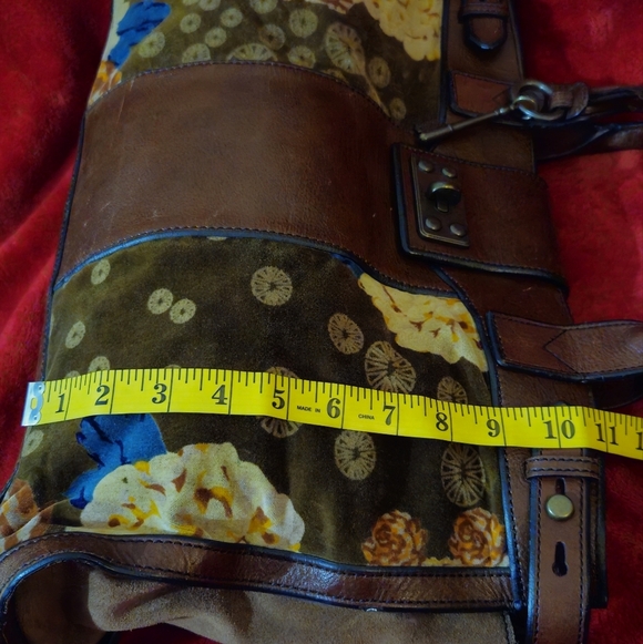 Fossil Vintage Rare Reissued Weekender Brown and Multicolor Satchel - Picture 8 of 16